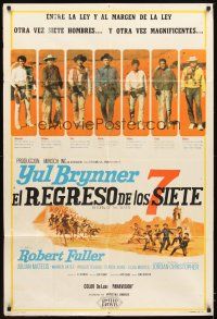 4s191 RETURN OF THE SEVEN Argentinean '66 Yul Brynner reprises his role as master gunfighter!