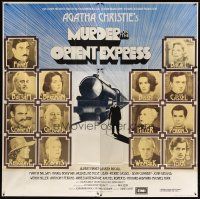 4s005 MURDER ON THE ORIENT EXPRESS English 6sh '74 great different art of train & top cast!