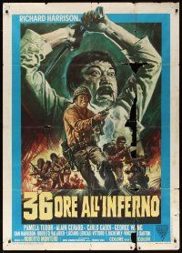 4s319 36 HOURS IN HELL Italian 1p '69 Roberto Bianchi's 36 ore all'inferno, cool Casaro artwork!