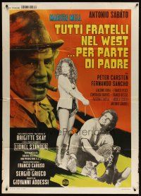 4s322 ALL THE BROTHERS OF THE WEST SUPPORT THEIR FATHER Italian 1p '72 cool spaghetti western!