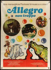4s323 ALLEGRO NON TROPPO Italian 1p '77 Bruno Bozzetto, great wacky sexy cartoon artwork!