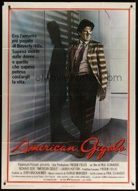4s324 AMERICAN GIGOLO Italian 1p '80 male prostitute Richard Gere is being framed for murder!