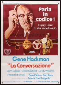 4s356 CONVERSATION Italian 1p '74 Gene Hackman is an invader of privacy, Francis Ford Coppola