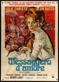4s395 GO BETWEEN Italian 1p '71 different artwork of Julie Christie, directed by Joseph Losey!