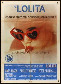 4s425 LOLITA Italian 1p '62 Stanley Kubrick, sexy Sue Lyon with heart sunglasses & lollipop!