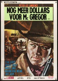 4s444 MORE DOLLARS FOR THE MACGREGORS Italian 1p '70 cool spaghetti western art by Renato Casaro!