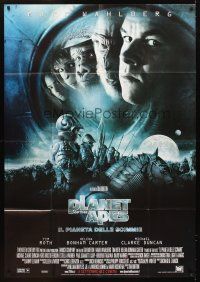 4s459 PLANET OF THE APES advance Italian 1p '01 Tim Burton, great image of huge ape army!