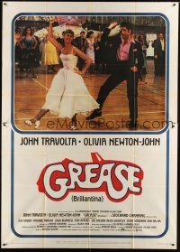 4s054 GREASE Italian 2p '78 John Travolta & Olivia Newton-John in a most classic musical!