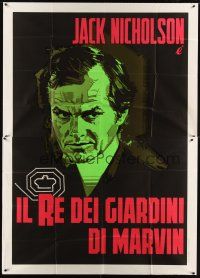 4s062 KING OF MARVIN GARDENS Italian 2p 1976 different art of Jack Nicholson, Bob Rafelson!