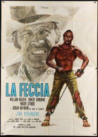 4s082 REVENGERS Italian 2p '72 different art of William Holden & Woody Strode by Ciriello!