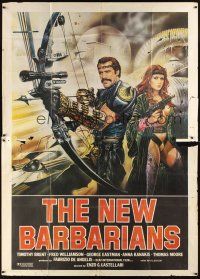 4s110 NEW BARBARIANS Italian 2p '82 great art of Fred Williamson, The New Barbarians!