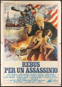 4s113 WINTER KILLS Italian 2p '80 Jeff Bridges, John Huston, different Enzo Sciotti art!