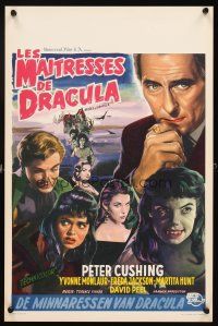 4t282 BRIDES OF DRACULA Belgian '60 Hammer horror, Peter Cushing as Van Helsing. different!