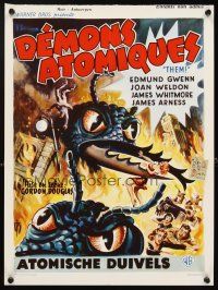 4t327 THEM Belgian '54 classic sci-fi, different art of horror horde of giant bugs!