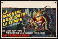 4t331 TIME MACHINE Belgian '60 H.G. Wells, George Pal, great different sci-fi artwork!