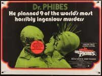 4t336 ABOMINABLE DR. PHIBES British quad '71 Vincent Price planned 9 horribly ingenious murders!