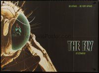 4t344 FLY teaser British quad '86 David Cronenberg, Jeff Goldblum, cool different sci-fi art!