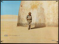 4t356 PHANTOM MENACE teaser DS British quad '99 Star Wars Episode I, Anakin w/Vader shadow!
