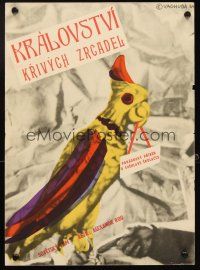 4t235 KINGDOM OF CROOKED MIRRORS Czech 11x16 '64 cool Vachuda art of bird!
