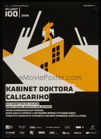 4t227 CABINET OF DR CALIGARI Czech 17x23 R08 Werner Krauss, Conrad Veidt, different artwork!