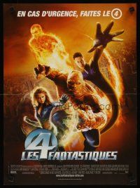 4t434 FANTASTIC FOUR French 15x21 '05 Jessica Alba, Michael Chiklis, Marvel super heroes!