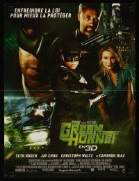 4t438 GREEN HORNET French 15x21 '11 Seth Rogen in title role, Jay Choau, Cameron Diaz!