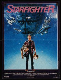 4t449 LAST STARFIGHTER French 15x21 '85 Lance Guest, different art by M. Jouin!