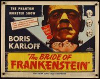 4t023 BRIDE OF FRANKENSTEIN 1/2sh R53 wonderful super close up of Boris Karloff as the monster!