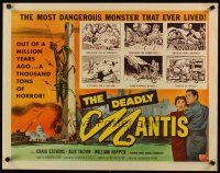 4t030 DEADLY MANTIS 1/2sh '57 classic art of giant insect on Washington Monument by Ken Sawyer!