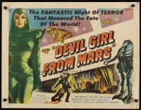 4t031 DEVIL GIRL FROM MARS 1/2sh '55 Earth menaced by fantastic powers, sexy female alien!