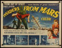 4t050 INVADERS FROM MARS 1/2sh '53 classic, hordes of green monsters from outer space!