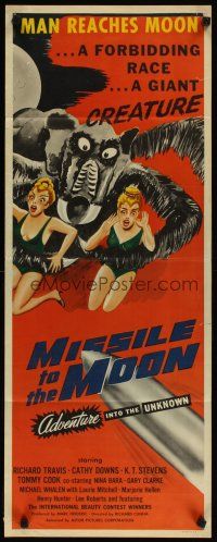 4t119 MISSILE TO THE MOON insert '58 giant fiendish creature, a strange and forbidding race!