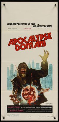 4t267 INVASION OF THE FLESH HUNTERS Italian locandina '80 Apocalypse Domani, cannibal art!
