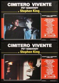 4t248 PET SEMATARY set of 6 Italian photobustas '89 Stephen King's best selling thriller!