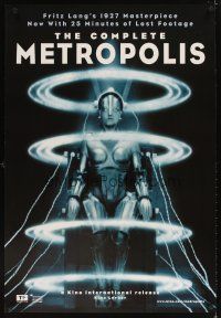 4t173 METROPOLIS 1sh R10 Fritz Lang classic, great b&w image of female robot!