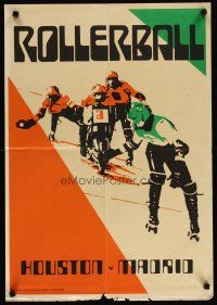 4t002 ROLLERBALL faux match style special 21x30 '75 James Caan, John Houseman, cool different art!