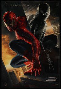 4t005 SPIDER-MAN/SPIDER-MAN 3 set of 3 mini posters '02 & '07 Toby Maquire in red & black costumes!