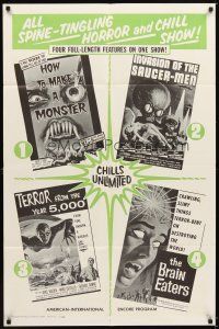 4w628 HOW TO MAKE A MONSTER/INVASION OF THE SAUCER-MEN/TERROR FROM THE YEAR 5,000/BRAIN EATERS 1sh61