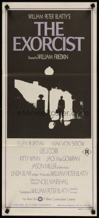 4w954 EXORCIST Aust daybill '74 William Friedkin, Max Von Sydow, William Peter Blatty horror!