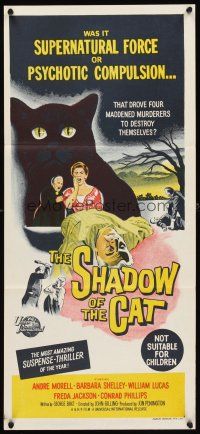 4w985 SHADOW OF THE CAT Aust daybill '61 was it supernatural force or psychotic compulsion!