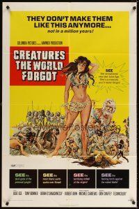 4w554 CREATURES THE WORLD FORGOT 1sh '71 they don't make babes like Julie Ege anymore!