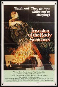 4w638 INVASION OF THE BODY SNATCHERS style A int'l 1sh '78 Kaufman classic remake, creepy art!