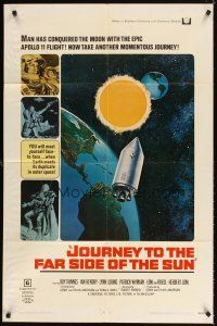 4w644 JOURNEY TO THE FAR SIDE OF THE SUN 1sh '69 Doppleganger, Earth meets itself in outer space!