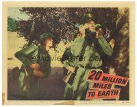 4w109 20 MILLION MILES TO EARTH LC #7 '57 close up of soldiers calling for help on radio!
