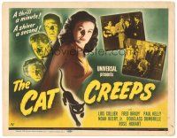 4w083 CAT CREEPS TC '46 sexy Lois Collier, Paul Kelly, a thrill a minute, a shiver a second!
