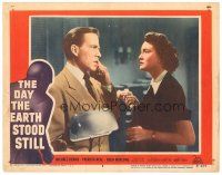 4w163 DAY THE EARTH STOOD STILL LC #8 '51 Patricia Neal watches Hugh Marlowe on phone, classic!