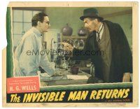 4w230 INVISIBLE MAN RETURNS LC '40 Alan Napier in trench coat argues w/John Sutton in laboratory!