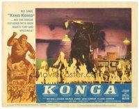 4w242 KONGA LC #5 '61 great close up of the giant angry ape inside burning building!