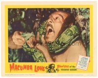 4w247 MACUMBA LOVE LC #3 '60 close up of guy being strangled by snake in the jungle, voodoo!