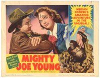 4w255 MIGHTY JOE YOUNG signed LC #8 '49 by Terry Moore, who's c/u with Ben Johnson, 1st Harryhausen